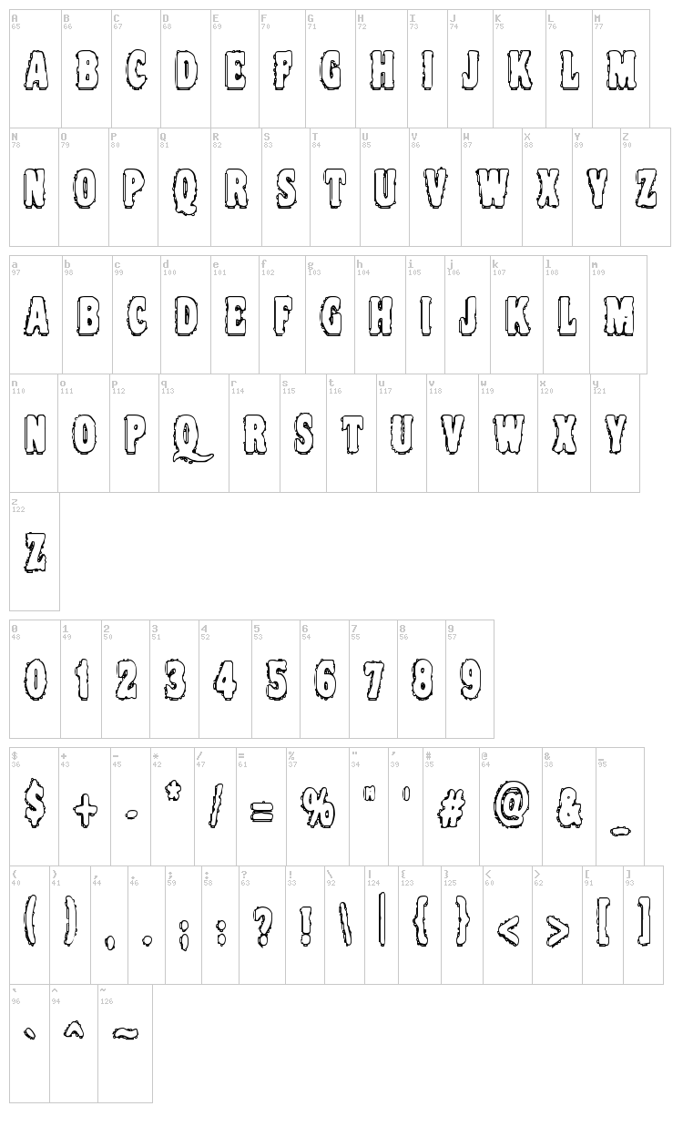VTC Night of the dead corrupt font map